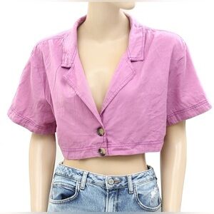 FREE PEOPLE Honeydew Cropped Top Size Small